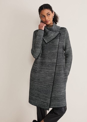 Phase Eight Talia Tweed Coats Grey/Black USA | 2930865-UV